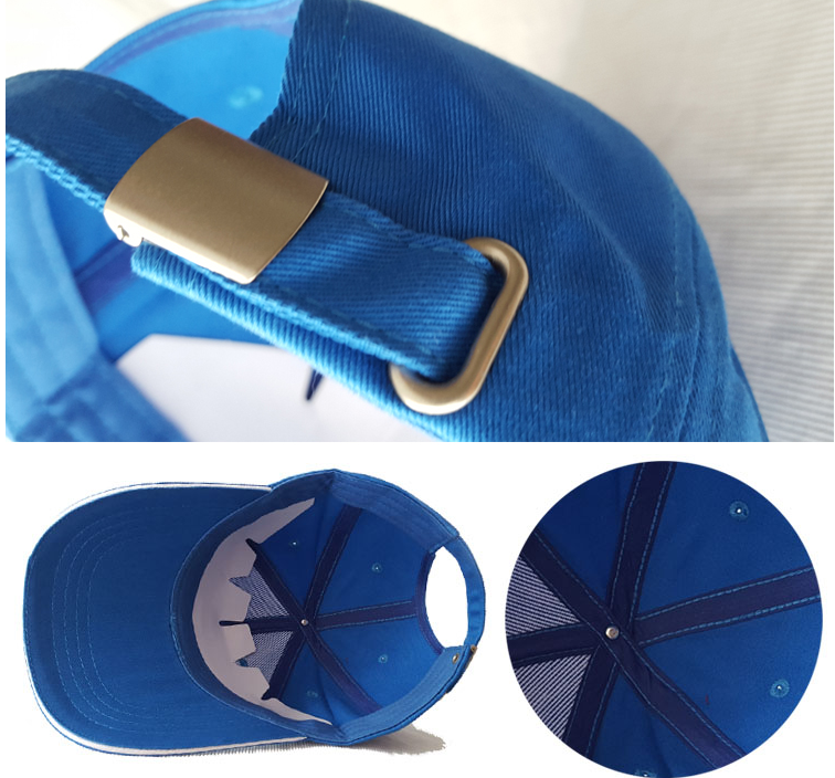 Custom-made blue-gray advertising caps with logos, all-cotton baseball caps, volunteer caps, sun baseball caps, and printed work caps details Picture