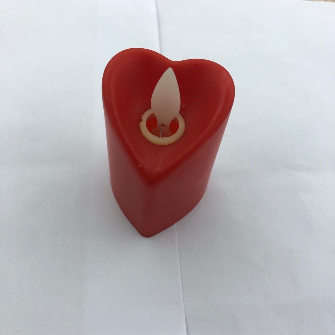 桃心电子蜡烛家居装饰工艺品摆件节日生日礼物
