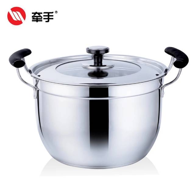 Stainless steel soup pot, healthy soup pot, Korean-style double-bottom genuine soup pot, kitchen induction cooker cooking pot