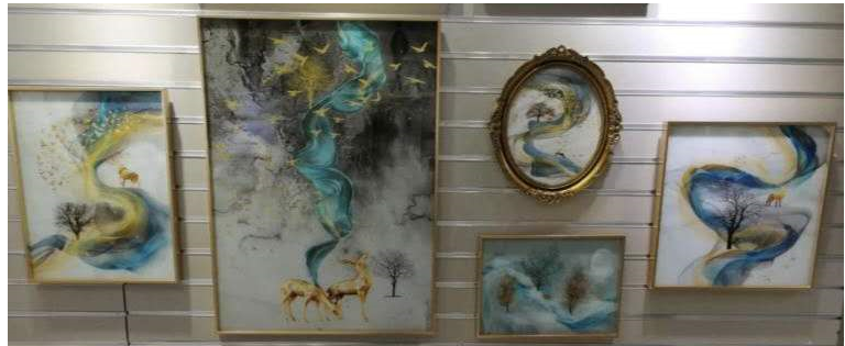 Jinzheng Milu Series Five Product Group Modern Simple Style Decorative Painting