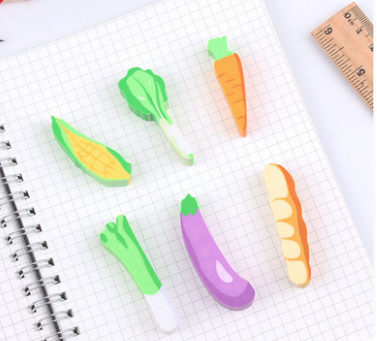 Carrot eraser, children's eraser, cute cartoon creativity, vegetable, eggplant, corn eraser, primary school stationery