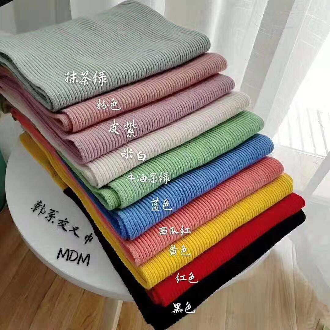 Women's Fashion Trend With Casual Korean Cross Scarf Matching Color