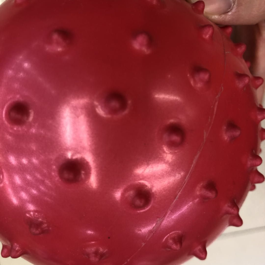 淘气堡加厚按摩球18厘米9寸儿童宝宝皮球充气手抓波波球感统训练细节图