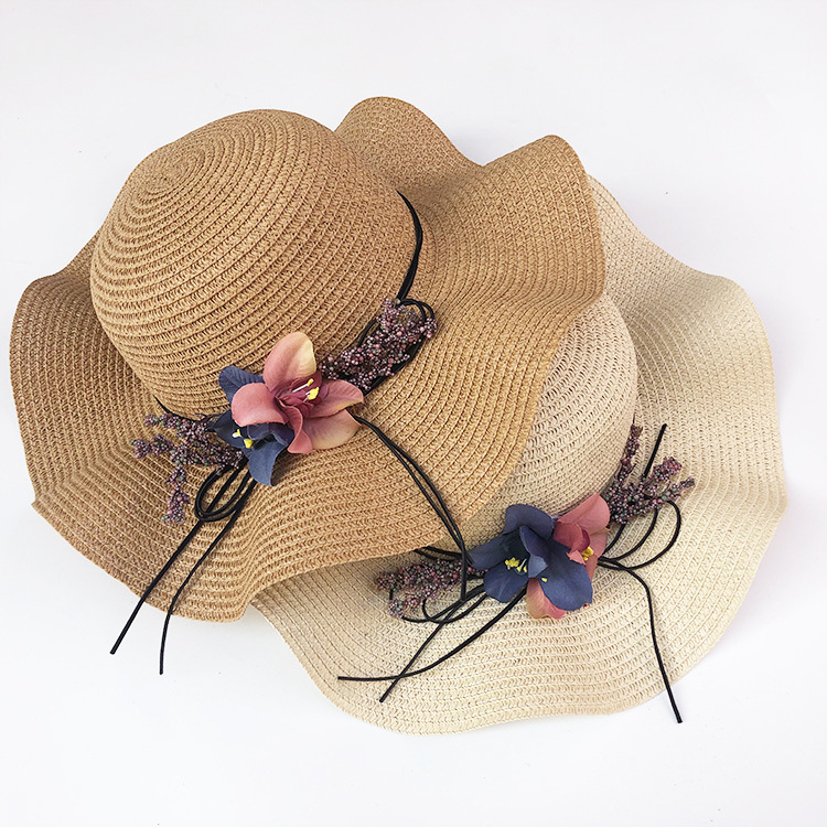 Straw Hat Side Angle Showing UPF Protection