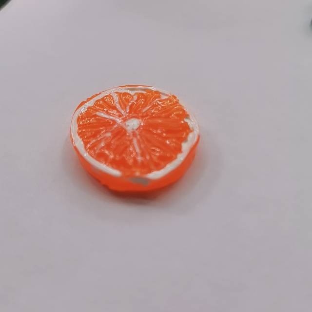 专业生产树脂配件橘子图案可用手机壳包包饰品耳环耳钉配件细节图