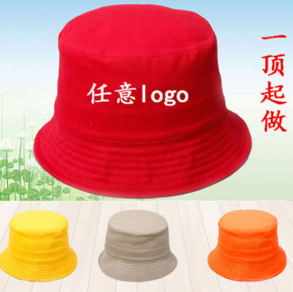 Black Custom Fisherman Hat Logo Printing Custom Korean Basin Hat Embroidery Cap Hip Hop Hat Children's Advertising Hat details Picture