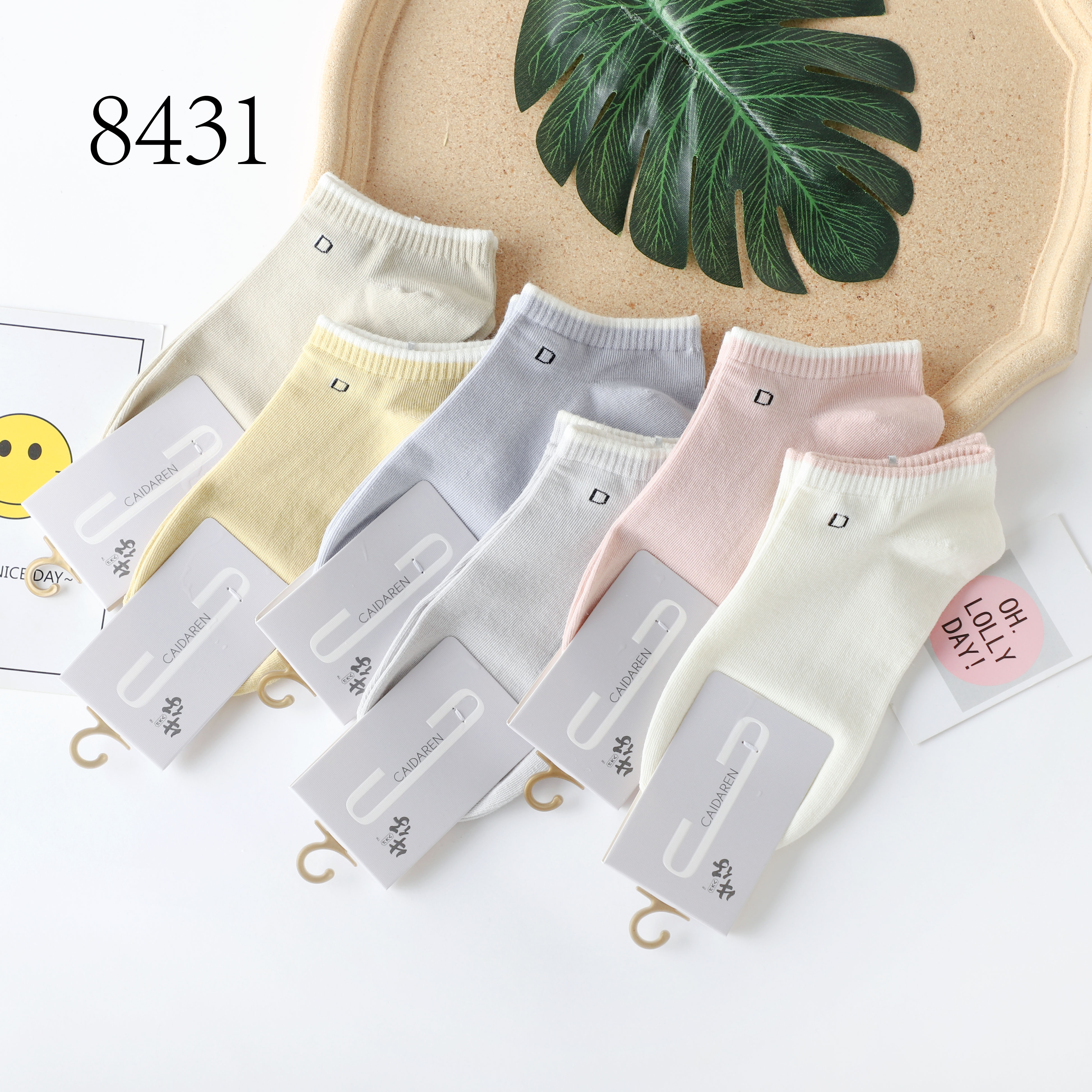 Spring new style boat socks for women, all-cotton short-leg women's socks, Japanese-style striped breathable and sweat-absorbing women's socks