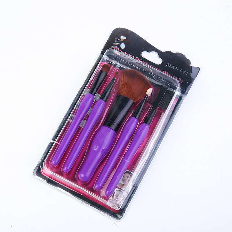 6-color beginner makeup brush set, complete makeup tools, eyeshadow, Internet celebrity set, eyebrow brush, blush, loose powder brush details Picture