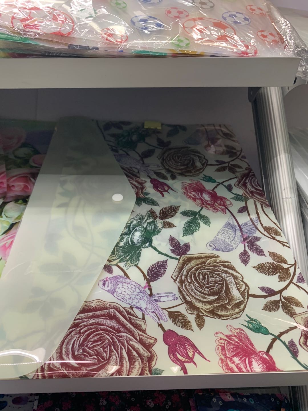 File bag pattern a4 thickened large-capacity file bag, student classification plastic snap bag, student stationery storage bag, document bag, file folder