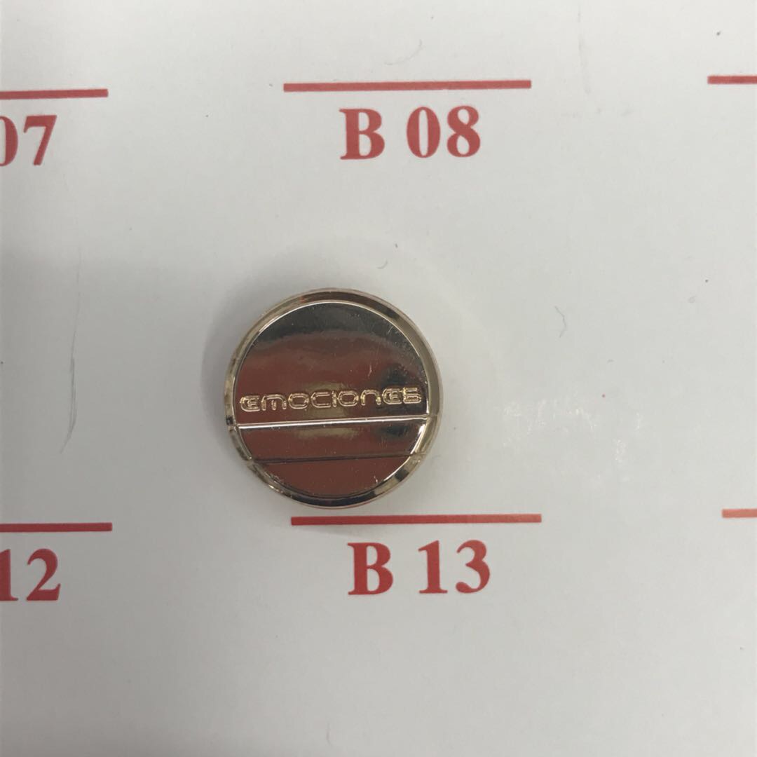合金简约带字母收腰纽扣免钉可拆卸牛仔扣