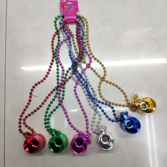 欧美节日服饰塑料啤酒杯项链万圣节日派对饰品细节图