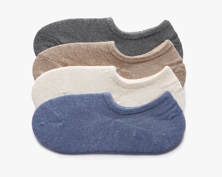 Deodorant socks for men pure cotton low-top shallow socks in summer thin silicone antiskid invisible boat socks for men