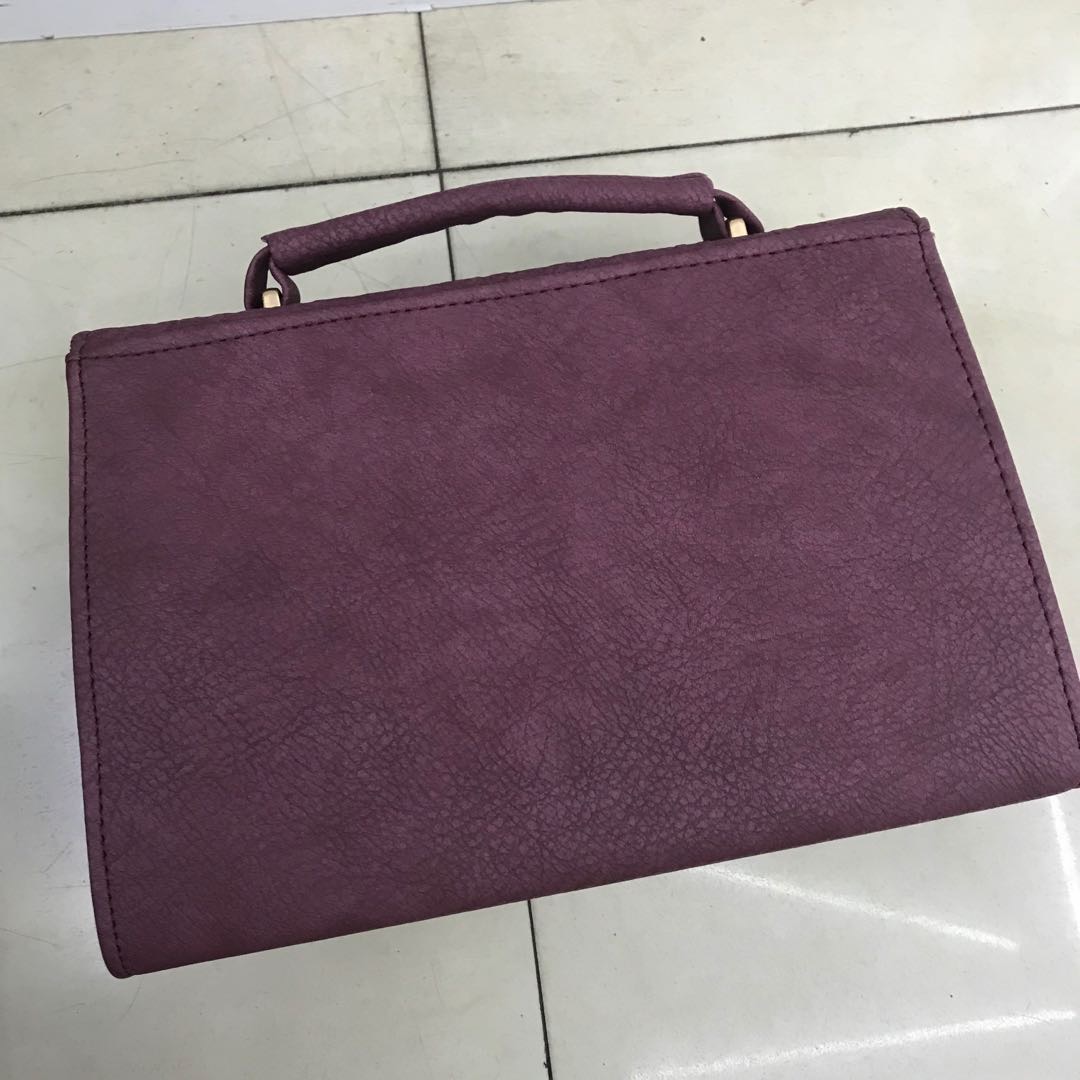 紫色单肩女包女士手提包斜挎包手提包时尚女包产品图