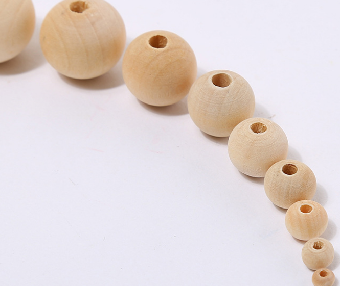 球木圆球木珠汽车坐垫圆珠子DIY饰品配件木珠加工定制。