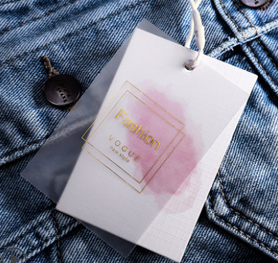 Custom Logo Clothes Tag Custom Atmosphere Simple Kapok Paper Clothing Store Label Custom Women's And Children's Special Paper Trademark details Picture