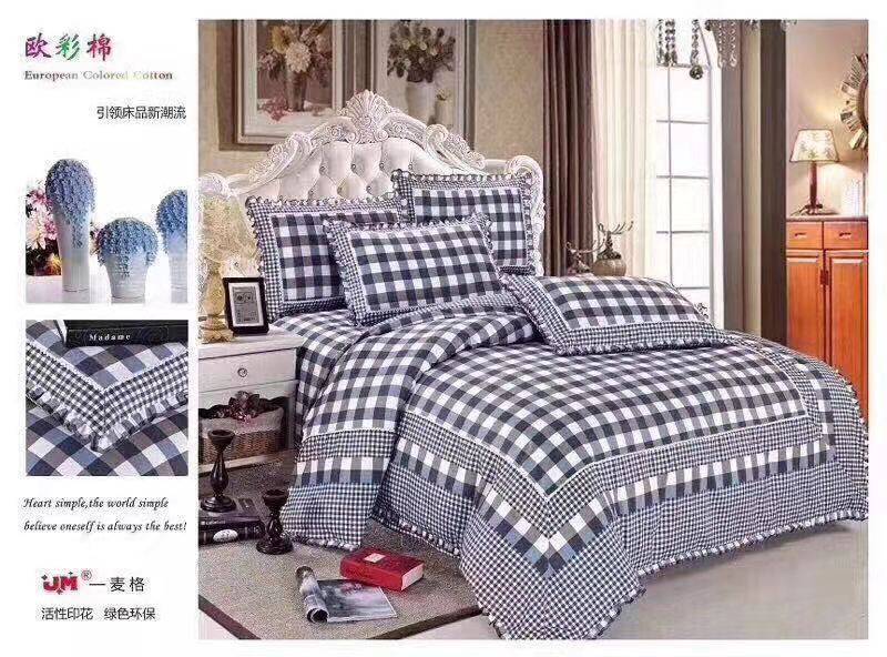 Ousuman all-cotton Korean version single piece Princess pure cotton single person 1.5m 1.8m duvet cover Double Person 200x230 duvet cover Bedding bed sheets and duvet covers four pieces Bedding bed sheets and duvet covers four pieces details Picture