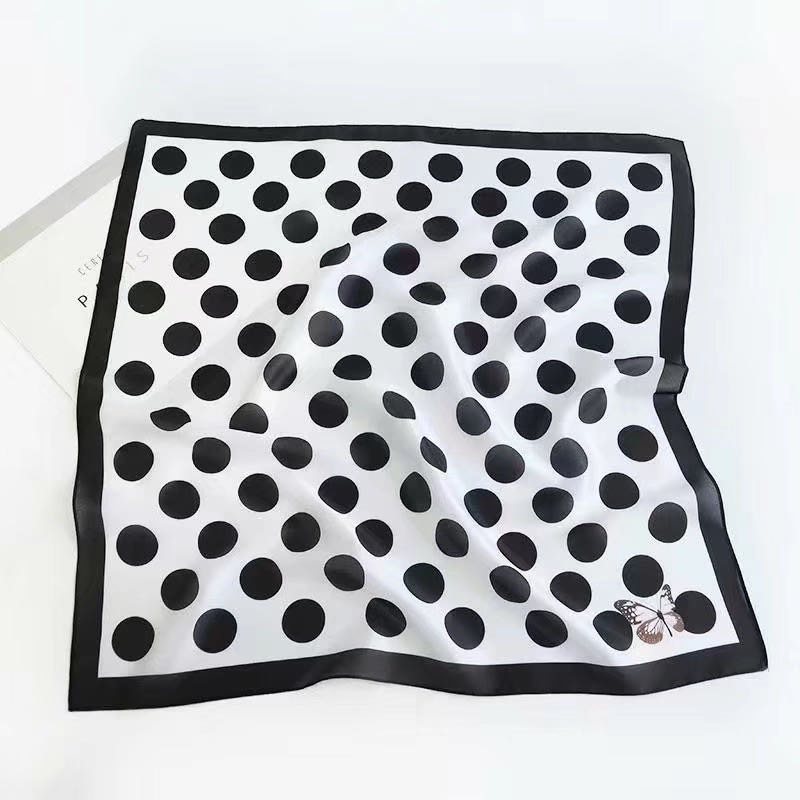 Styling a Black Polka Dot Silk Scarf
