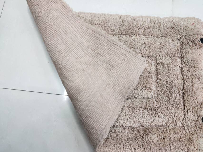 Brown all-cotton floor mat for bathroom and bedroom details Picture