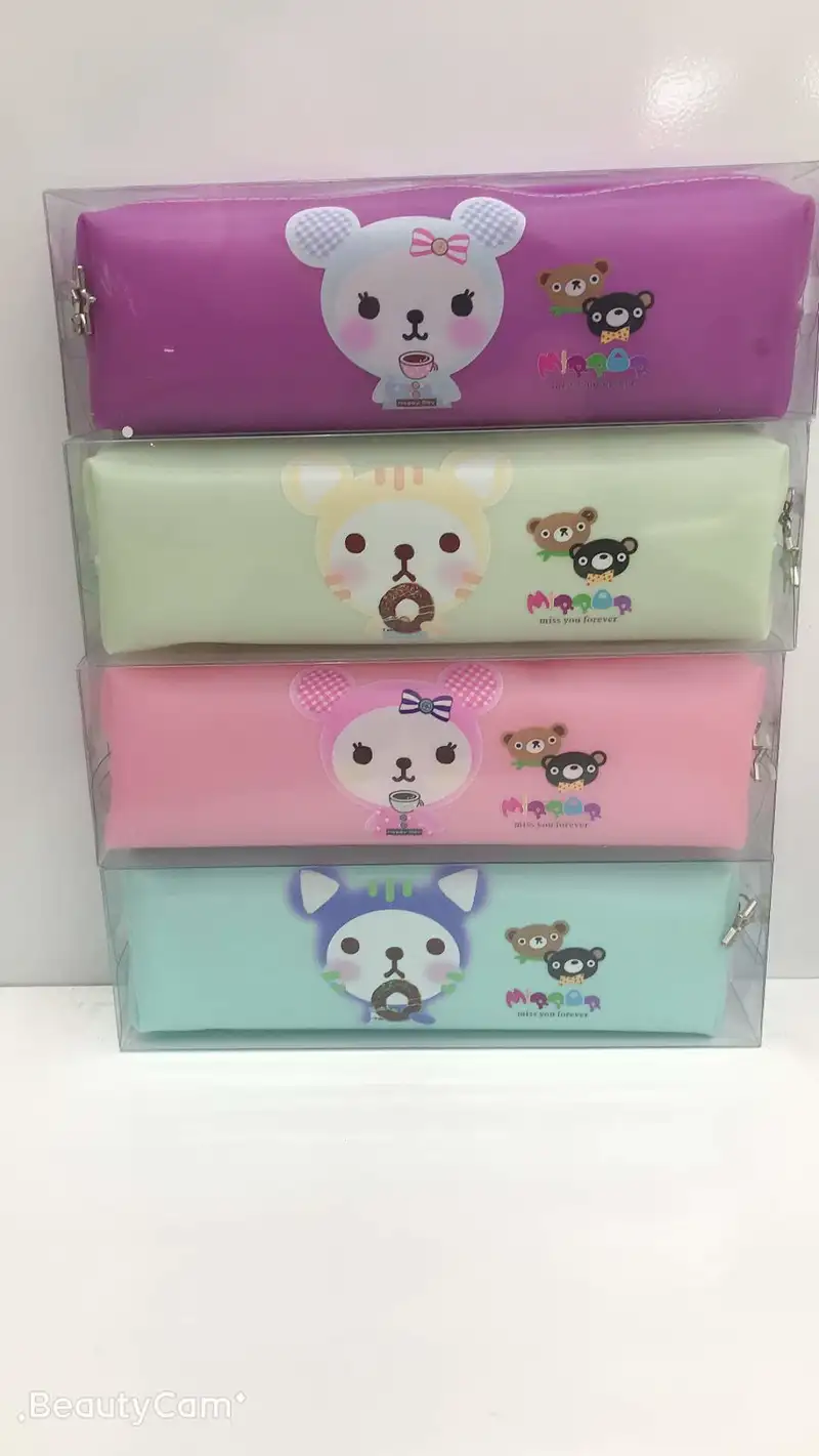 Pu Highlight Pen Bag Cartoon Stationery Bag Gift Customization Kindergarten Students Gift Customization