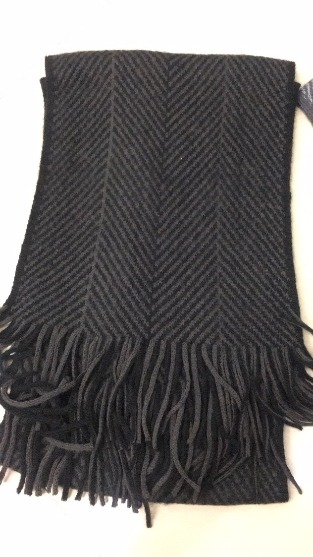 Men's Fashion Trend Everything Warm Classic Fringe Dark Twill Polyester Scarf details Picture
