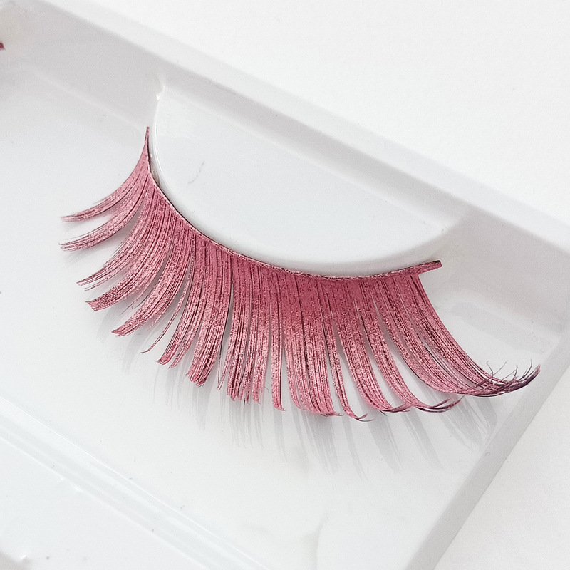 Color False Eyelashes Stage Makeup Drama Exaggerated False Eyelashes Slender Long Curling Eye Tail Plus Long Style
