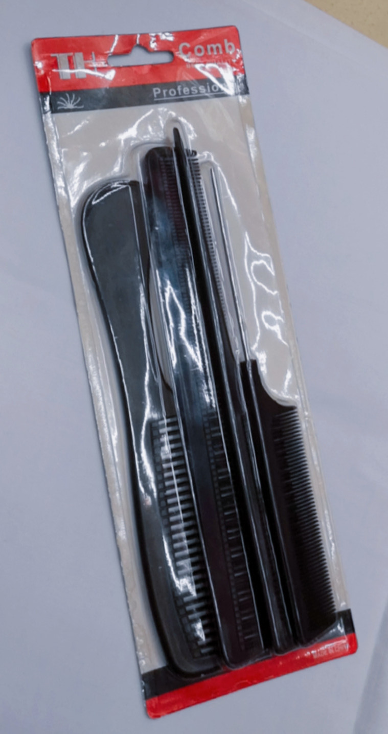 Xk411 Comb Set Hair Salon Professional Highlights Comb Double Sided Quick Partition Highlights For Barbershop Hair Pieces Specification drawing