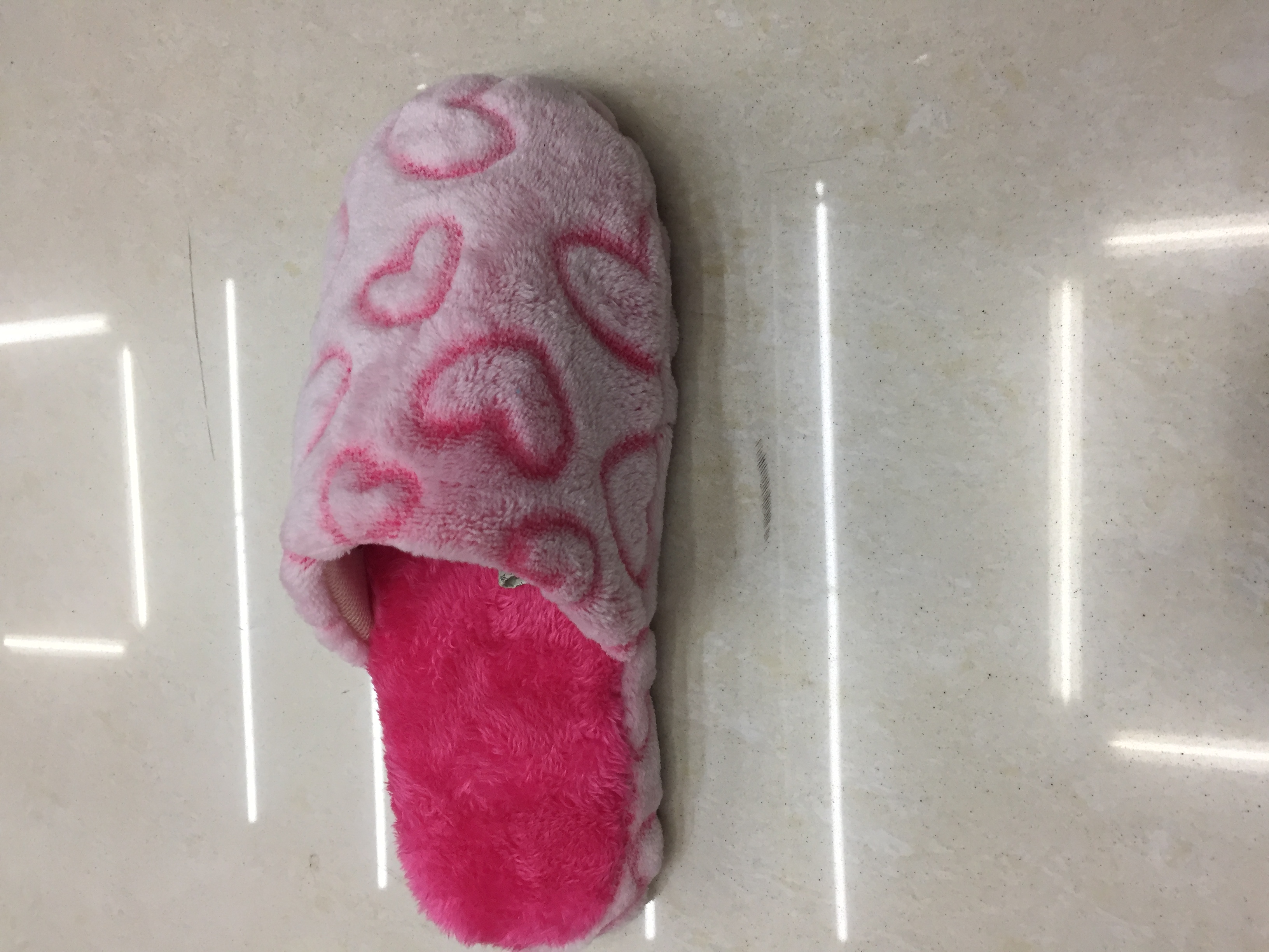 2061LUCK200款外贸女士TPR软底室内棉拖鞋细节图