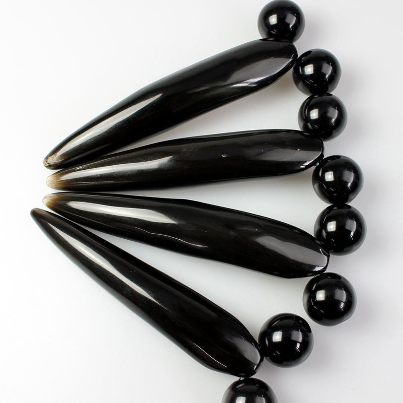 Black Buffalo Horn Double Wheel Roller