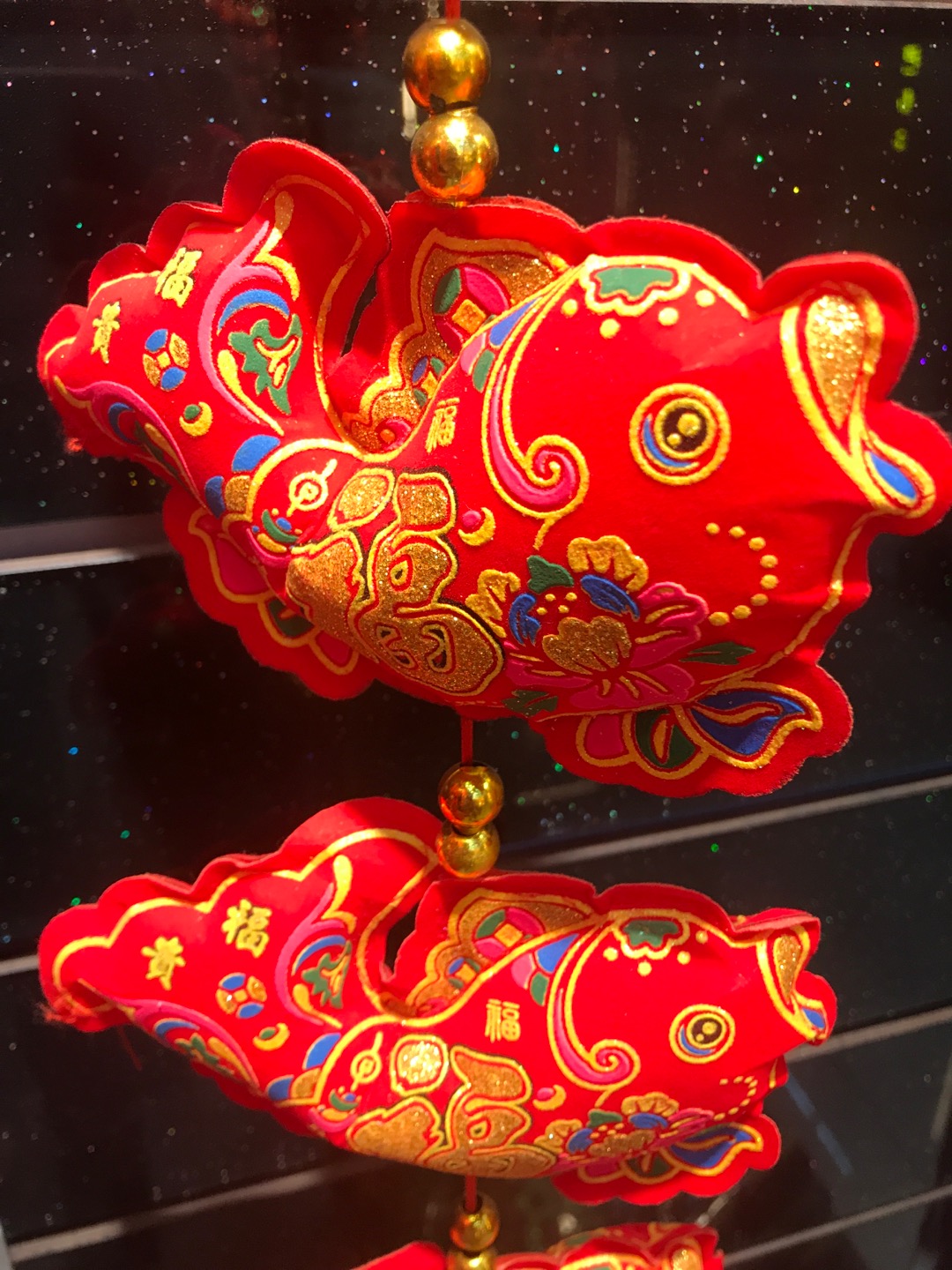 Large Printed Carp Five Series With Blessing Tassel details Picture