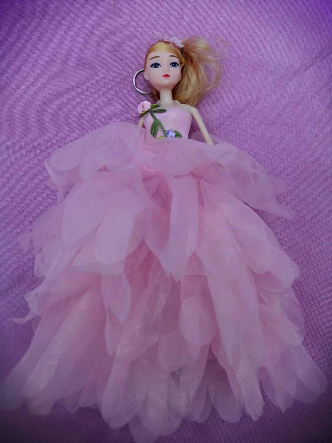 34公分羽毛长裙子芭比娃娃钥匙扣挂件厂家批发667图