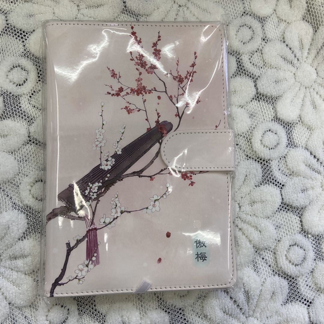 Spring View Printing Office Culture Paper Book Notebook Notebook Elegant Plum High-End Business Notebook Enterprise Custom Office Diary