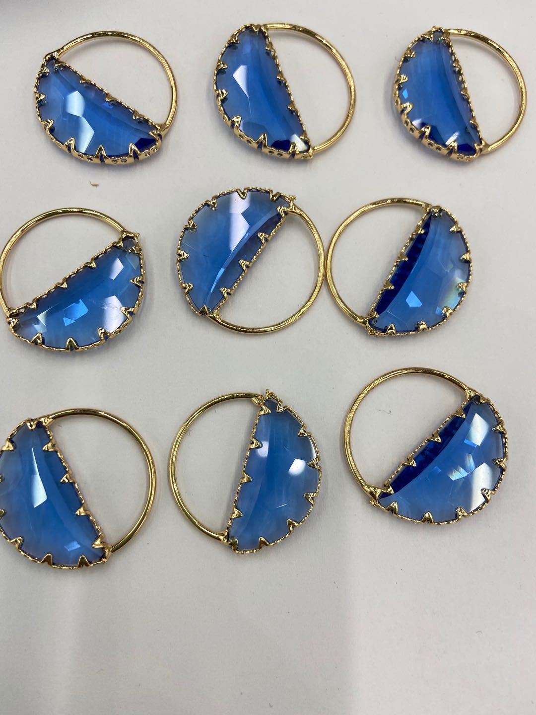 DIY饰品配件   篮子形状包边水晶吊坠产品图