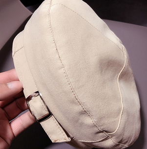 Khaki beret Painter's hat Casual little fresh student hat thumbnail