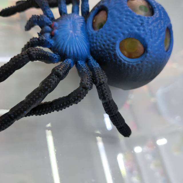 蜘蛛蓝色解压球细节图