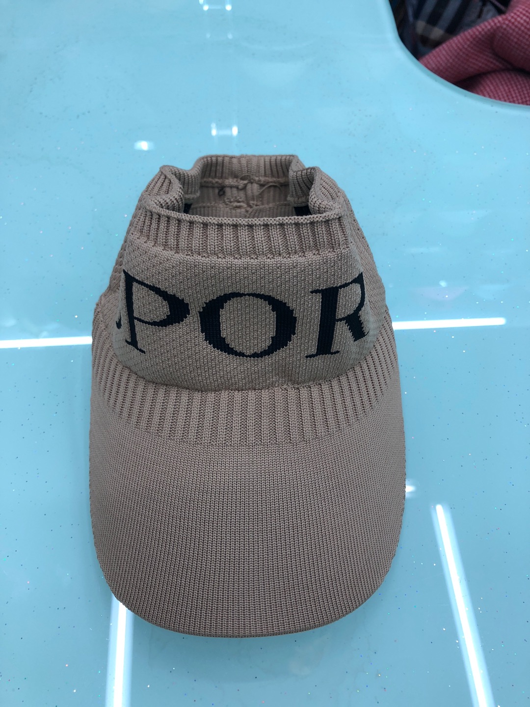 外贸爆款新品针织空顶帽印字遮阳帽厂家直销