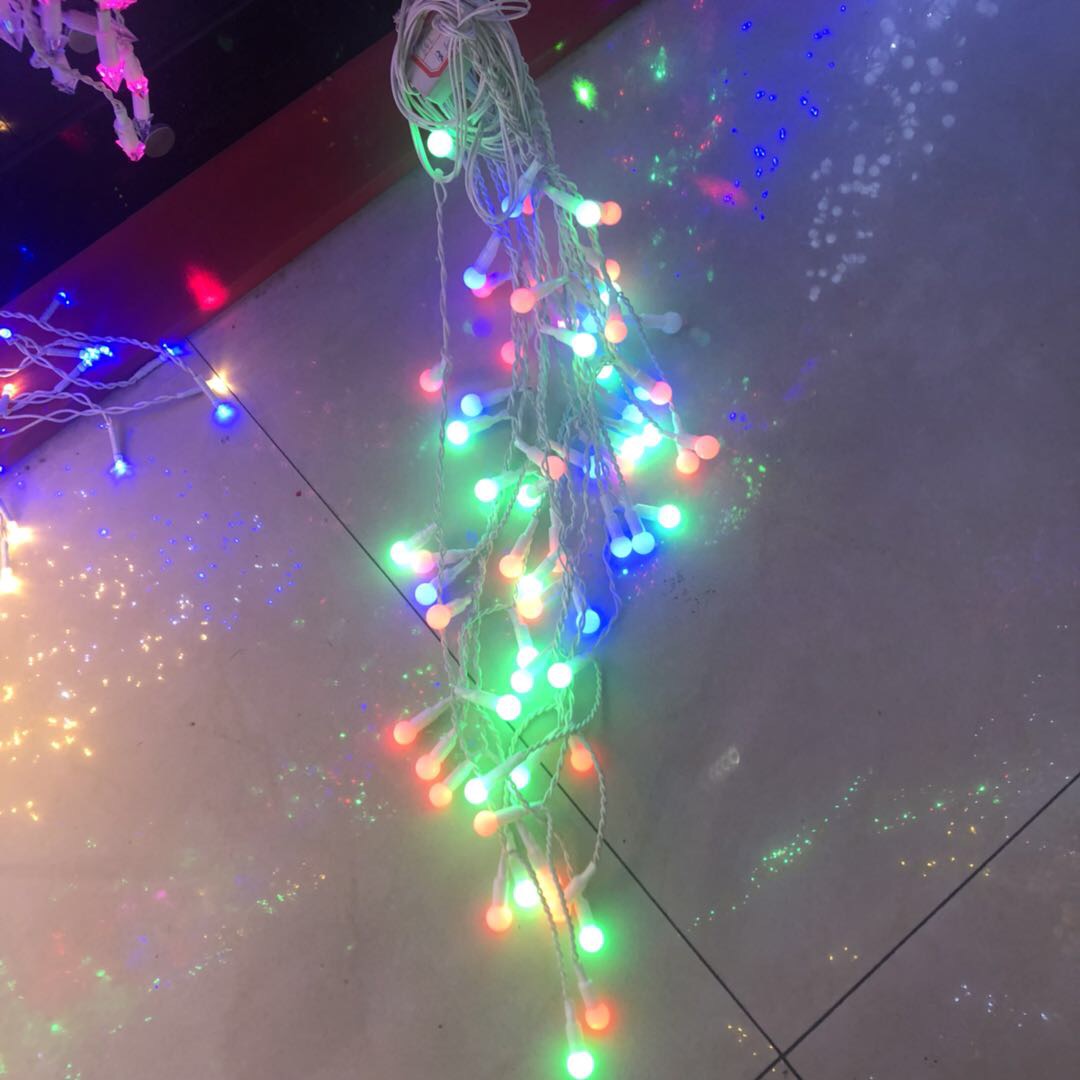 七彩灯串欧美八功能气泡球led灯串圣诞节装饰图