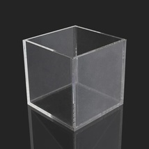 透明亚克力收纳盒翻盖正方形胶囊咖啡桌面收纳有盖面膜储物盒防尘