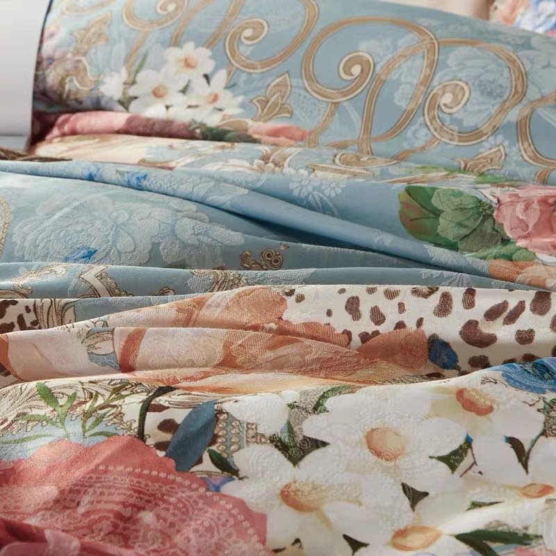European-Style Thickened Jacquard Woollen Sateen 4-Piece Set Specification drawing