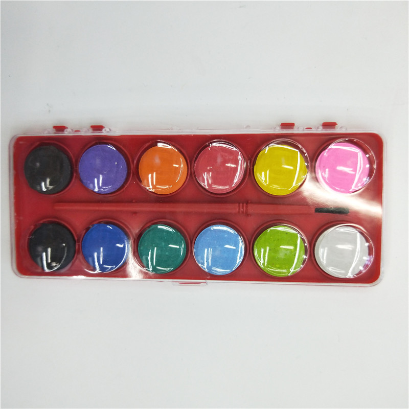 小12色水彩颜料绘画学习用品