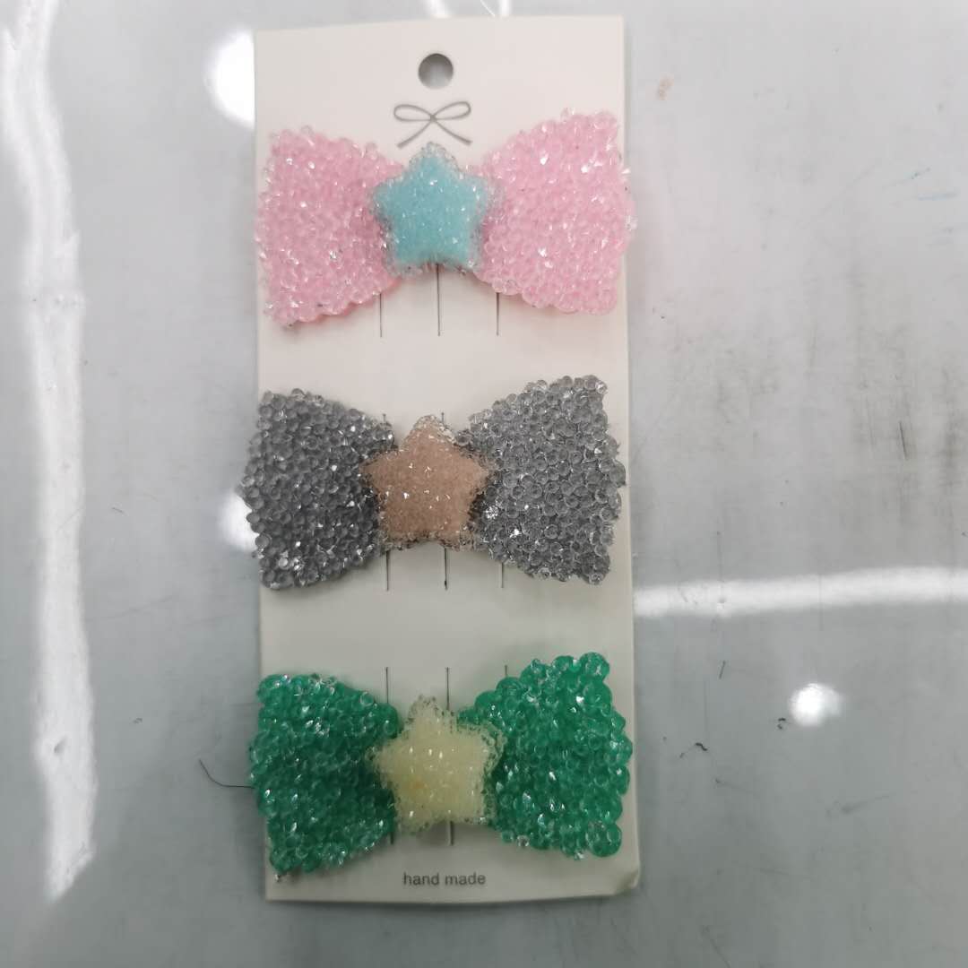 Fashionable lady, stylish and versatile hairpin, bow, five-pointed star crystal headband details Picture