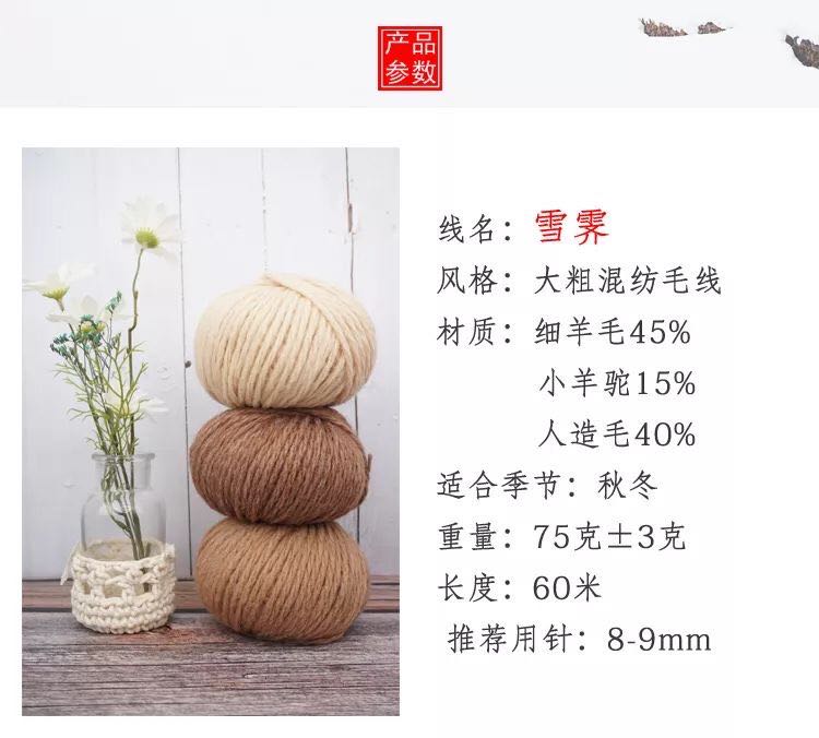 Wholesale of a variety of high-quality woolen yarns for home clothing and accessories Specification image