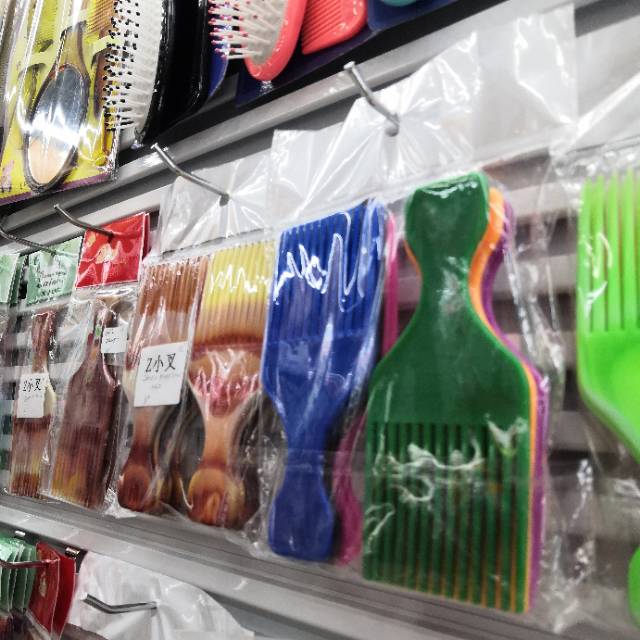 大叉梳子现货批发厂家直销多色可选非洲梳塑料梳