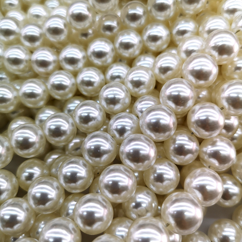 Brand ABS pearl high-brightness straight-hole, half-hole, non-hole bead stringing accessories DIY material anti-pearl