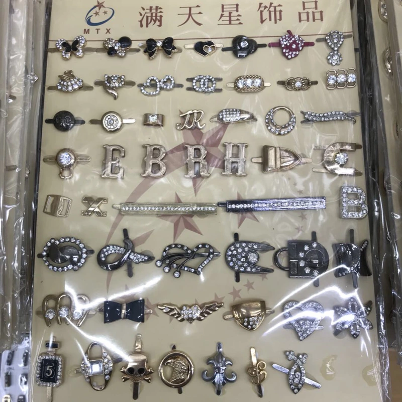Heart Alloy With Diamond Buckle For Women's Shoes Decorative Accessories