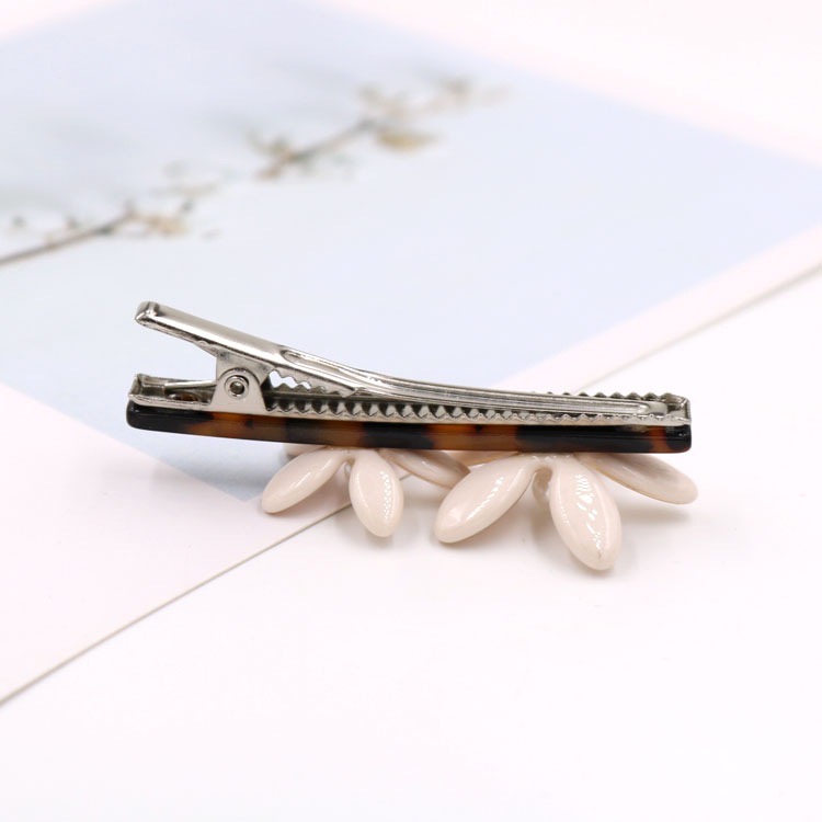 Korean Hairpin Instagram Hairpin Acetate Sheet Duck Beak With Pearl Flower Hairpin Specification drawing