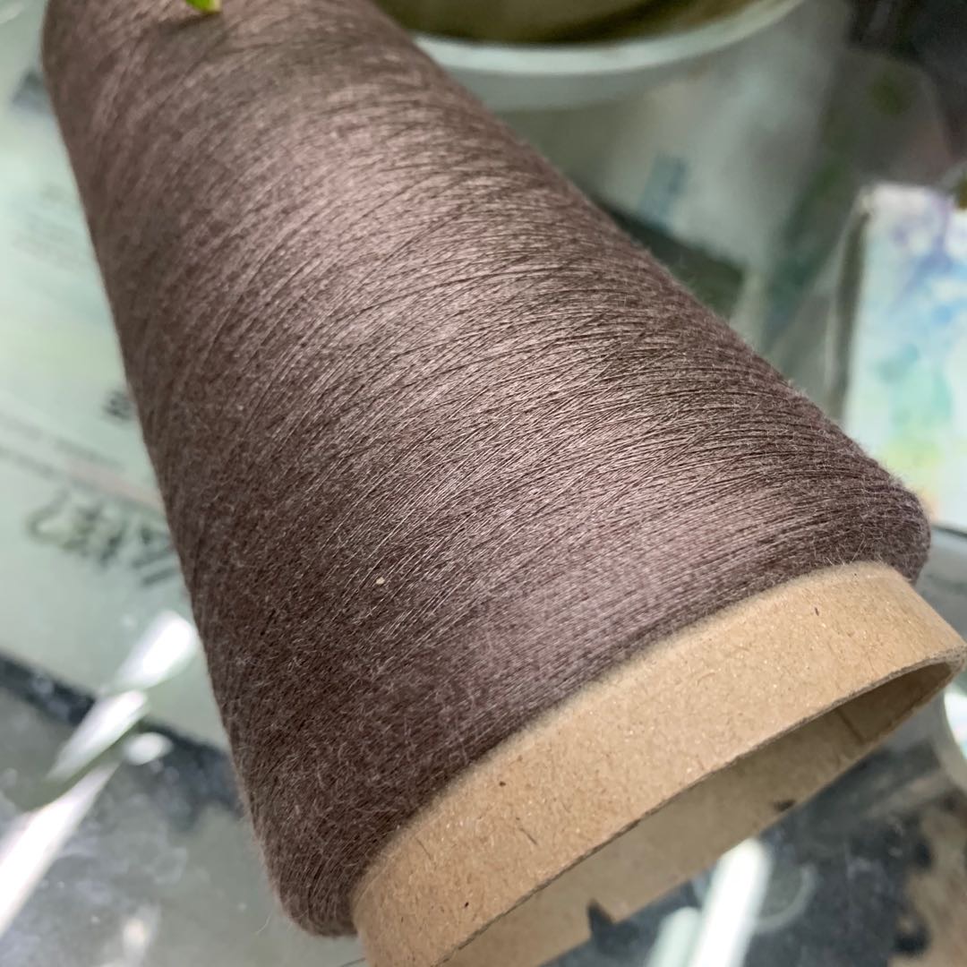 40-count deep brown cotton yarn, baby cotton yarn, pure cotton wool, all cotton hand-woven Specification image