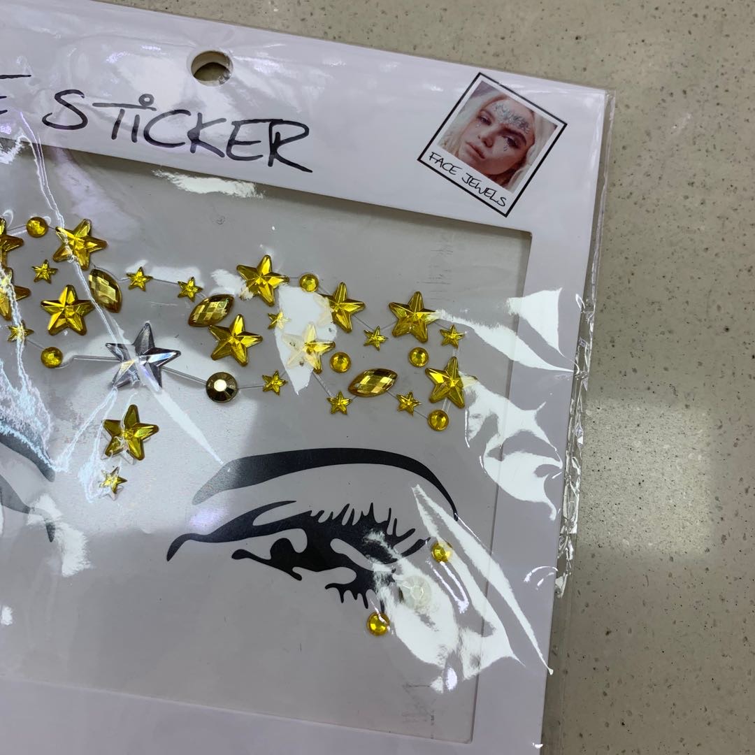 Golden forehead crystal diamond eye corner patch Forehead patch Specification image