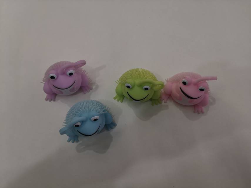 4 color small frog modeling with light PVA simulation toy extrusion kneading relax mood thumbnail