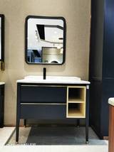 木立方品牌现代极简系列实木落地款浴室柜可非标定做