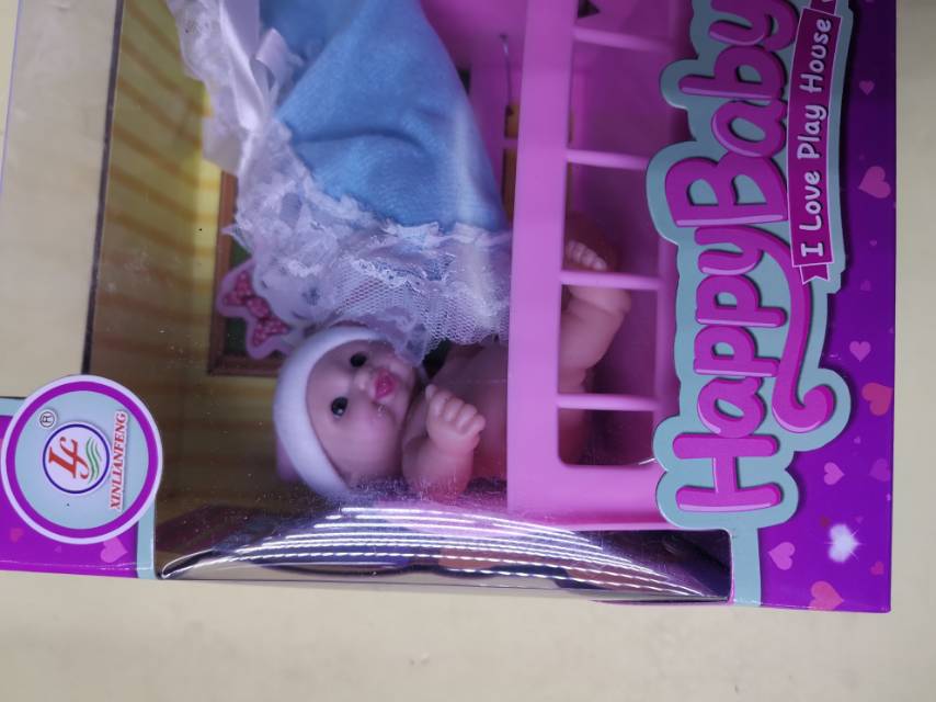 仿真小娃娃带小床礼盒装仿真度高硅胶材质细节图